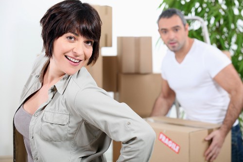 Packed household belongings prepared for long-term storage